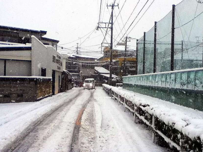 nevada japon kanagawa 14 enero 2013 puerta casa izquierda