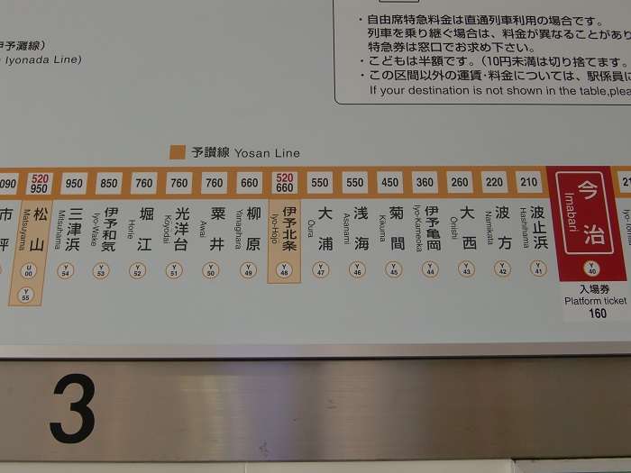 De Matsuyama JR a Imabari JR