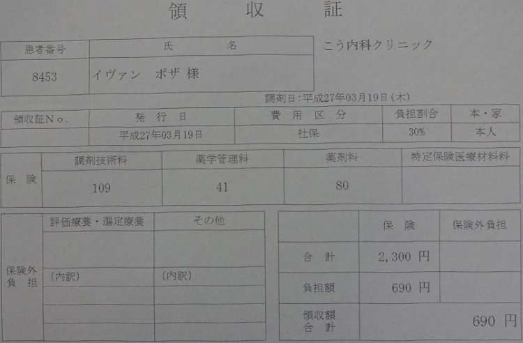 Farmacia Japon Recibo