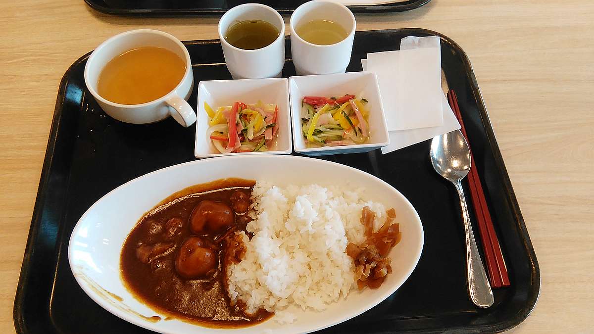 comida rakuten oficina Shinagawa Seaside arroz con curry
