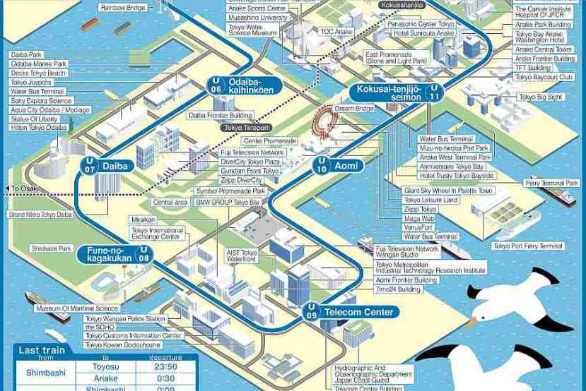 Linea Yurikamome sur - Bahia Odaiba