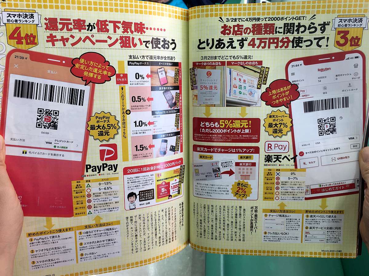 Ranking aplicaciones cashless Rakuten pay y paypay